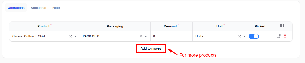 Internal Transfer Operations Section