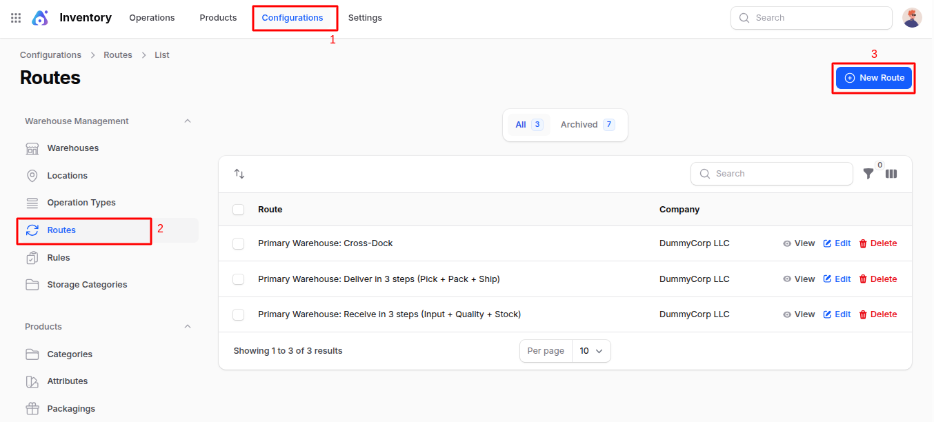Warehouse Routes Navigation