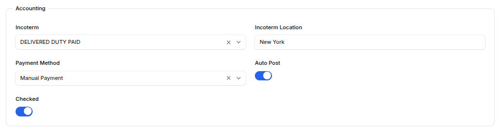 Other Info - Accounting