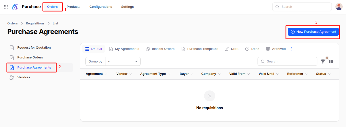 Purchase Agreement Create