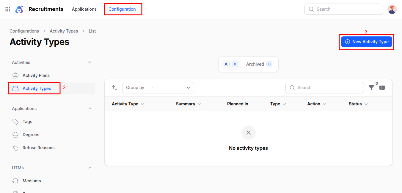 Config. Activity Types