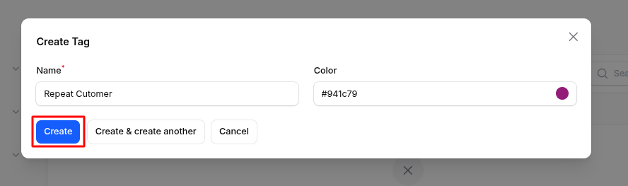 Sales Order Tag Form