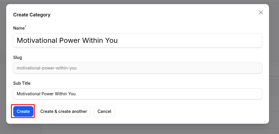 Website New Category
